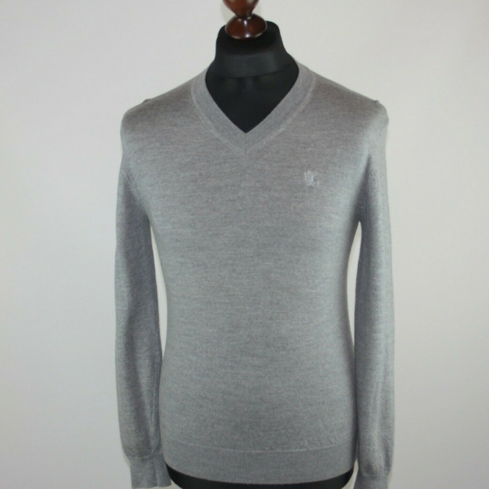 Tiger of Sweden Harvard mens grey V-neck jumper M